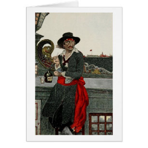 Cartão Capitão Kidd do pirata