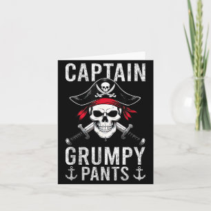 Cartão Capitão Mpy Calças Avaliar Humor Crânio Gráfico