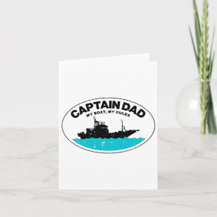 Cartão Capitão Pai Meu Barco Regra O Proprietário Engraça