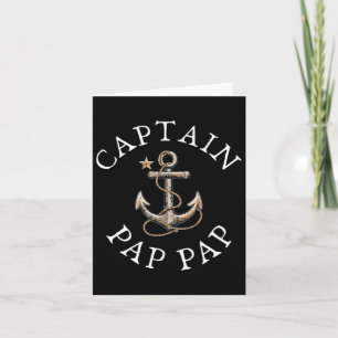 Cartão Capitão Pap-pap Barco de navegação vovô Ancho