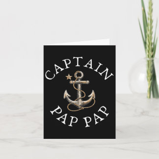 Cartão Capitão Pap-pap Barco de navegação vovô Ancho