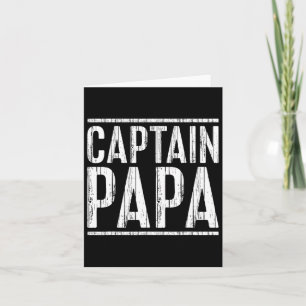 Cartão Capitão Papá Shirt Pontoon Dia de os pais Fishin