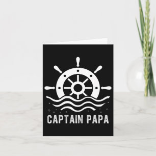 Cartão Capitão Papai Boating Dia dos Pais Capitão de Pont