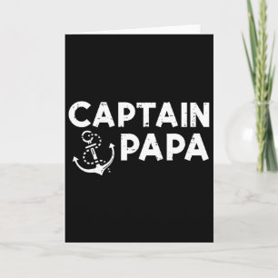 Cartão Capitão Papai Proprietário de Barco Família Dia do