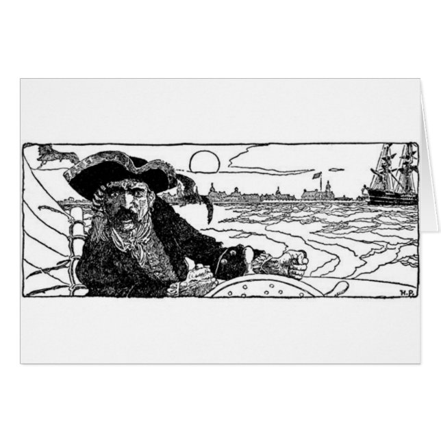 Cartão Capitão Pirata (Frente Horizontal)