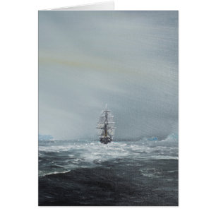 Cartão Capitão Scott e grupo da descoberta