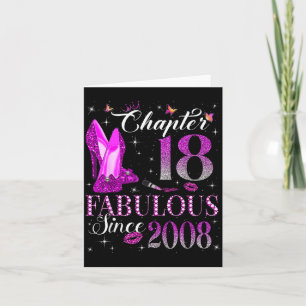 Cartão Capítulo 18 Fabuloso Desde 2008 Presente de 18º An