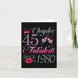 Cartão Capítulo 45 Fabuloso desde 1980 45º presente de an