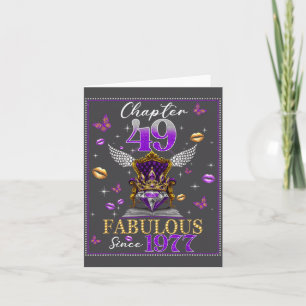 Cartão Capítulo 49 Fabuloso Desde 1977 49º Aniversário Mu