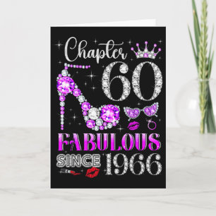 Cartão Capítulo 60 fabuloso desde 1966 60º aniversário se