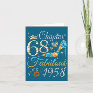 Cartão Capítulo 68 Fabuloso Desde 1958 Aniversário de 68 