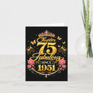 Cartão Capítulo 75 Fabuloso Desde 1951 Floral 75º Anivers
