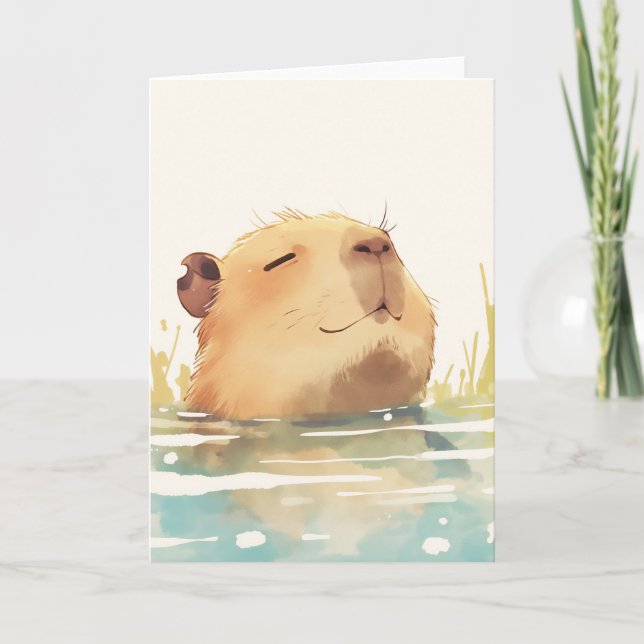 Cartão Capivara Esfriando (Frente)
