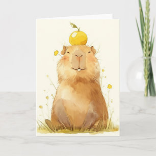 Cartão Capivara Laranja Você Está Alegre