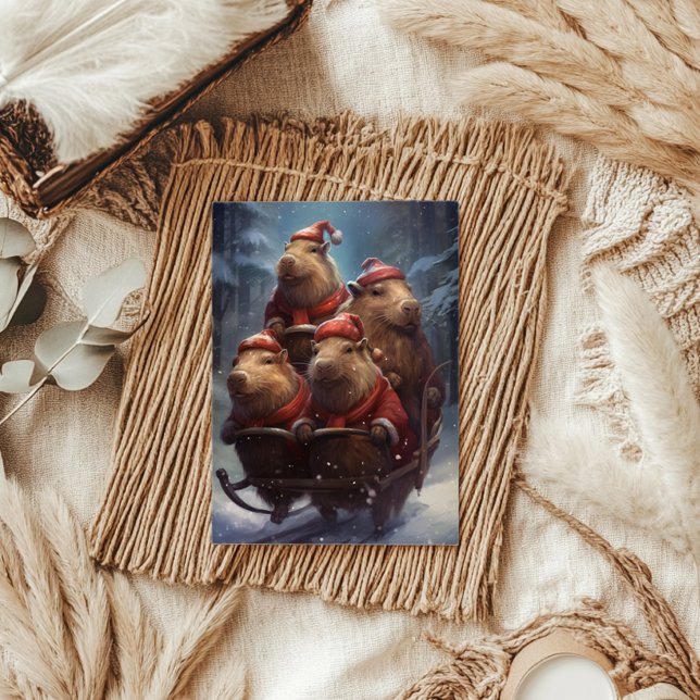 Cartão Capivara Natal Festa Capivara (Criador carregado)