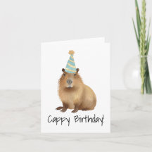 Cappy Birthday Capybara Watercolor