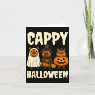 Cartão Cappy Halloween Capivara Fantasma Bruxa Abóbora En