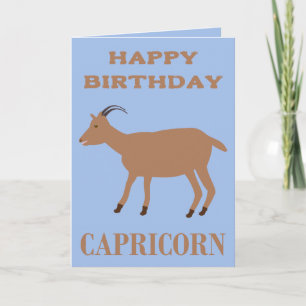 Cartão Capricorn - Sinal de Estrela - Capturar Aniversári