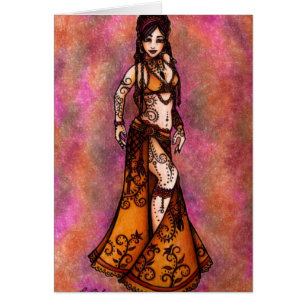 Cartão Capricorn Tribal Belly Dancer