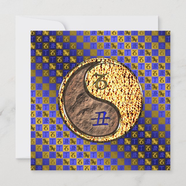 Cartão Capricórnio e Ox Fogo (Frente)