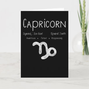 Cartão Capricórnio Horoscope - Sinal de Estrela - Astrol