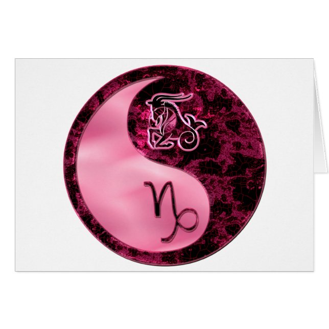 Cartão Capricórnio Yin Yang (Frente Horizontal)