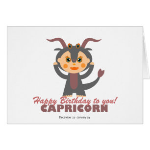 Cartão Capricórnio Zodiac para crianças