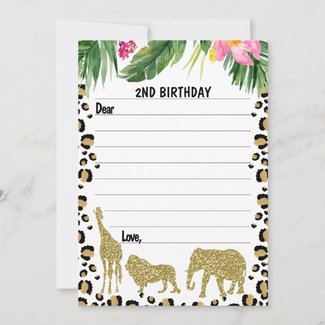 Cartão Cápsula Horário Safari Dourado Cheetah Impr (Frente)