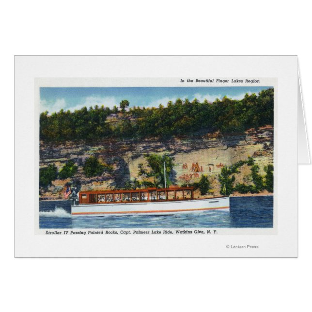 Cartão Capt. Palmers Lake Ride Stroller IV Boat Scense (Frente Horizontal)