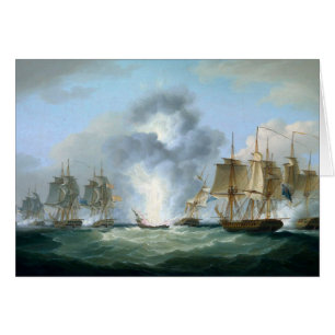 Cartão Captura de navios de tesouro espanhóis 1804