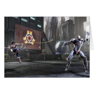 Cartão Captura de tela: Mulher Maravilha vs Cyborg 2