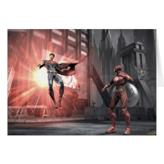 Cartão Captura de tela: Super-Homem vs Flash (Frente Horizontal)