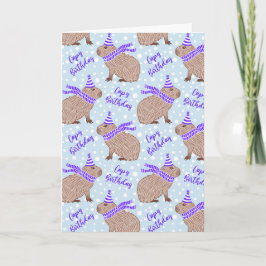 Cartão Capy Birthday Funny Capybara Lover Saudação