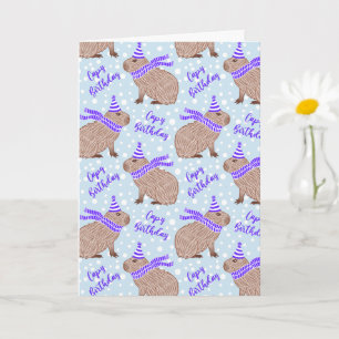 Cartão Capy Birthday Funny Capybara Lover Saudação