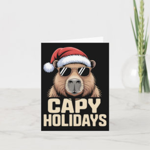 Cartão Capy Férias Natal Divertido Roupa de Papai Noel Ca