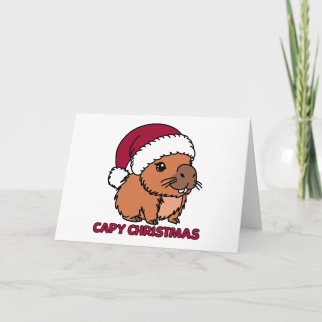 Cartão Capybara Christmas (Frente)