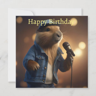Cartão "Capybara Cowboy: Serenading the Wild West"