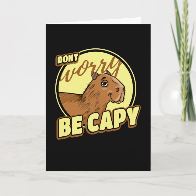 Cartão Capybara Retro Capibara (Frente)