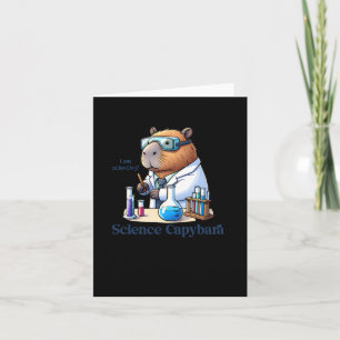 Cartão Capybara Scientist, estou fazendo ciência! Adesivo