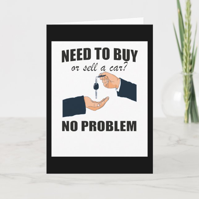 Cartão Car Salesman Gift for Auto Seller (Frente)