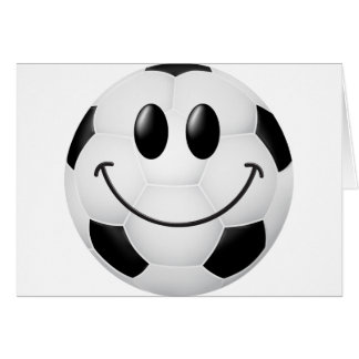 Cartão Cara da bola de futebol