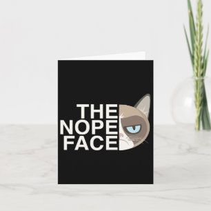 Cartão Cara De Nope - Piada De Gato Engraçado E Preguiços