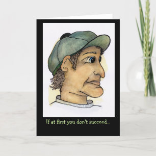 Cartão Cara de Skydiving Humorístico