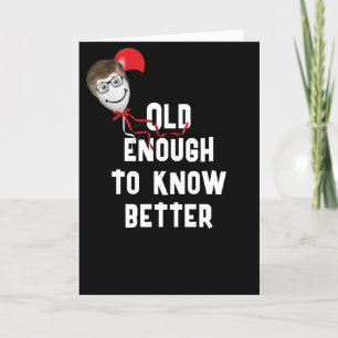 Cartão Cara do Balão com a Idade