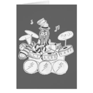 Cartão Cara do baterista
