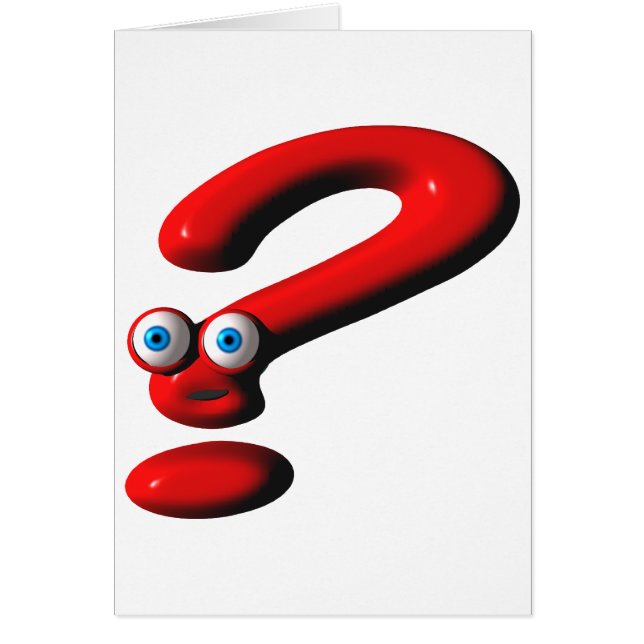 Cartão Cara do ponto de interrogação (Frente)