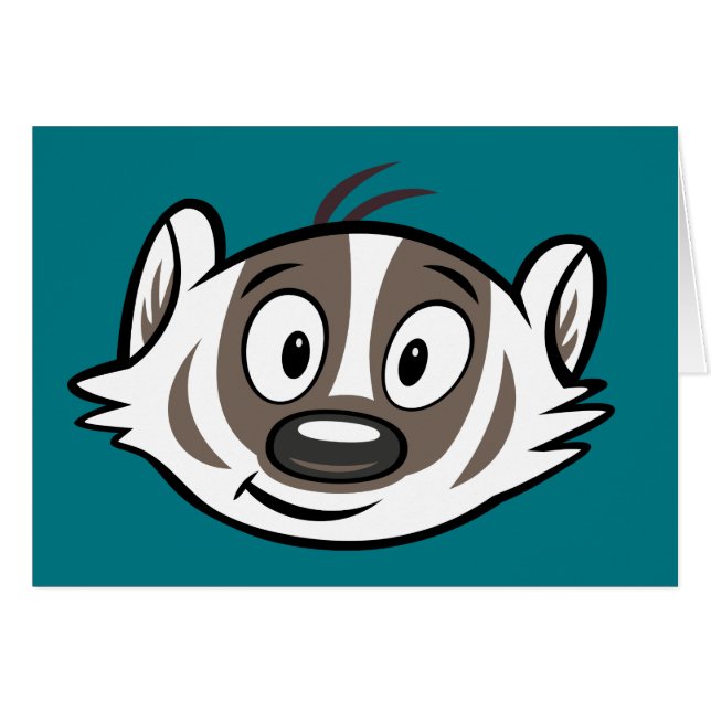 Cartão Cara do texugo do filho do baby-boom do guaxinim | (Frente Horizontal)