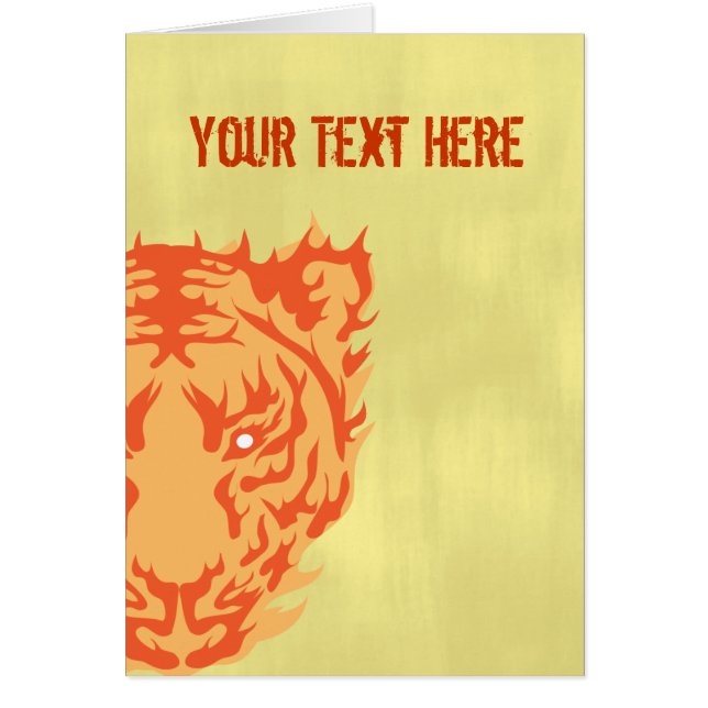 Cartão Cara do tigre (Frente)