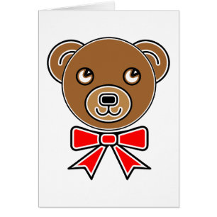 Cartão Cara engraçada do urso