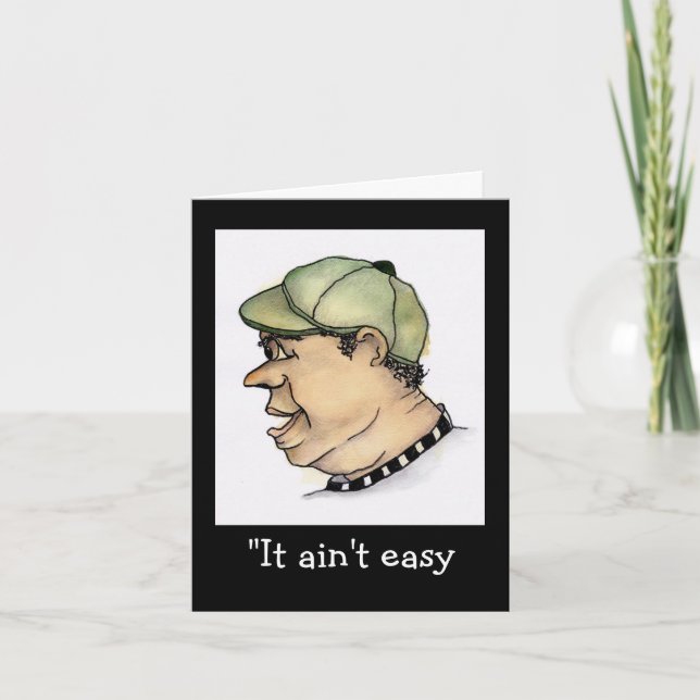 Cartão Cara engraçada sendo rei (Frente)